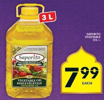 Food Basics Saporito vegetable oil offer