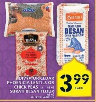 Food Basics Divya or cedar phoenicia Lentils or chick peas offer