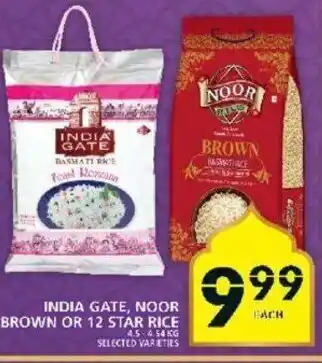 Food Basics India gate, noor brown or 12 Star rice offer