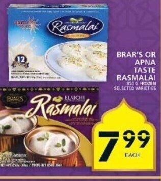 Food Basics Brar's or apna taste rasmalai offer