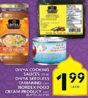 Food Basics Divya cooking sauces offer