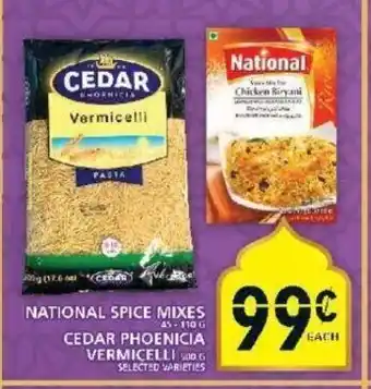 Food Basics National spice mixes cedar phoenicia vermicelli offer