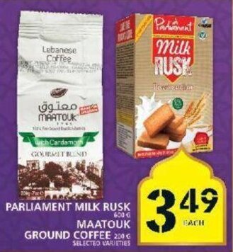 Food Basics Parliament milk rusk offer