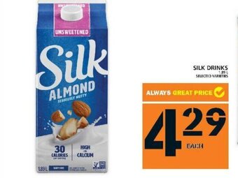 Food Basics Silk drinks offer
