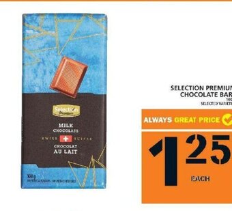Food Basics Selection premium chocolate bars offer