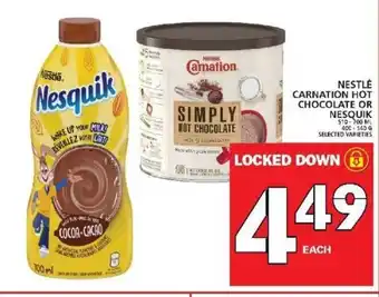 Food Basics Nestlé carnation hot chocolate or nesquik offer