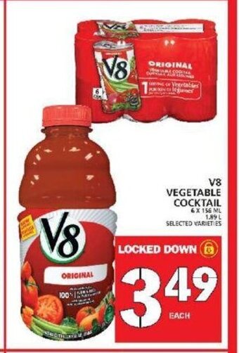 Food Basics V8 Vegetable cocktail offer