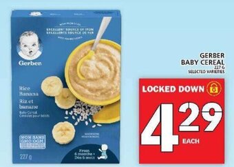 Food Basics Gerber baby cereal offer