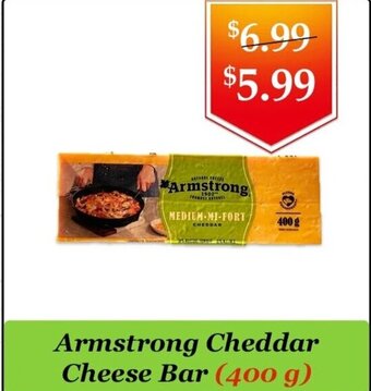 Atiya's Fresh Farm Armstrong cheddar cheese bar offer