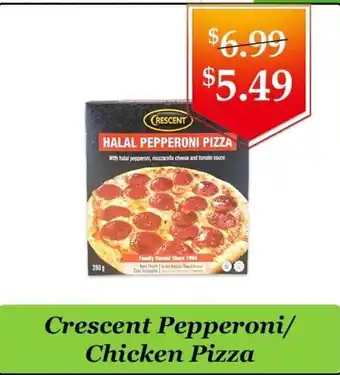 Atiya's Fresh Farm Crescent pepperoni/ Chicken pizza offer