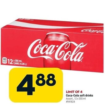 Giant Tiger Coca-cola soft drinks offer