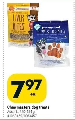 Giant Tiger Chewmasters dog treats offer