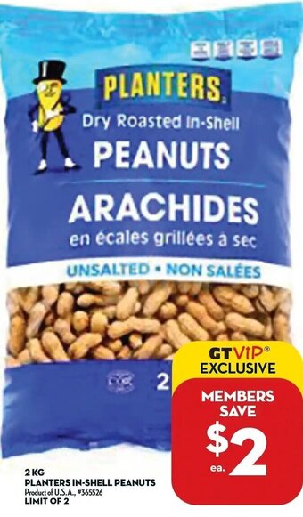 Giant Tiger Planters in-shell peanuts offer