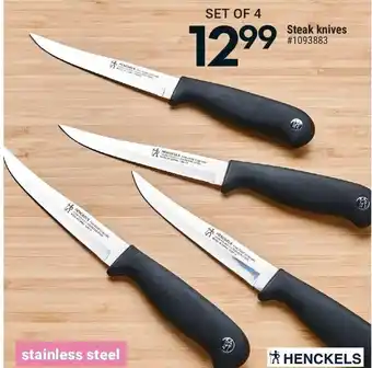 Giant Tiger Steak knives offer