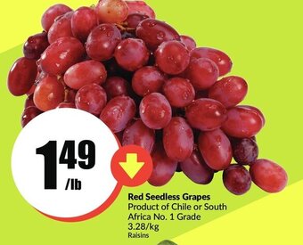 FreshCo Red seedless grapes offer