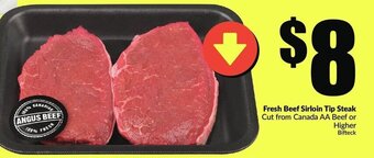 FreshCo Fresh beef sirloin tip steak offer