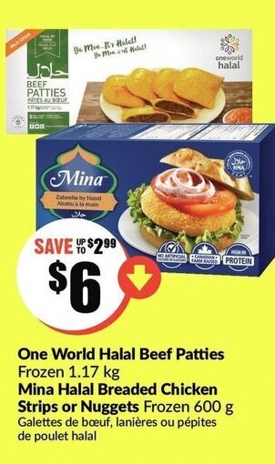 FreshCo One world halal beef patties offer
