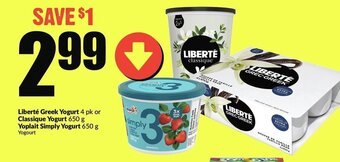 FreshCo Liberte greek yogurt offer