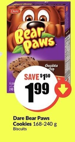 FreshCo Dare bear paws cookies offer