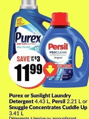 FreshCo Purex or sunlight laundry offer