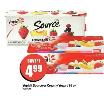 FreshCo Yoplait source or creamy yogurt offer