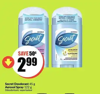 FreshCo Secret deodorant offer