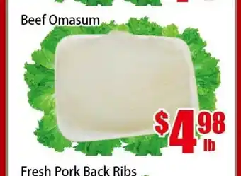 New Pacific Supermarket Beef Omasum offer