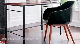CB2 Venice studio black task/office chair offer