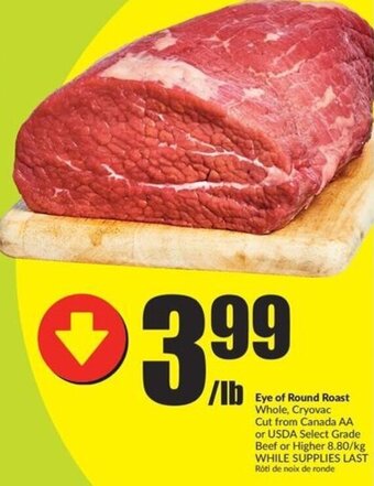 FreshCo Eye of round roast offer