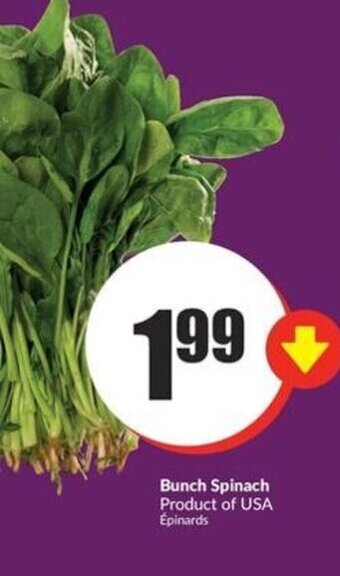 FreshCo Bunch spinach offer
