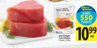 Save on Foods Sea delight tune steaks offer