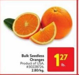 Walmart Bulk seedless oranges offer