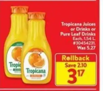 Walmart Tropicana juices offer