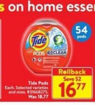 Walmart Tide pods offer