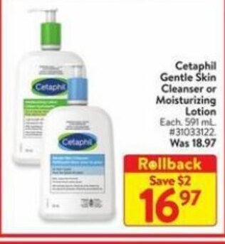 Walmart Cetaphil gentle skin cleanser or moisturizing lotion offer