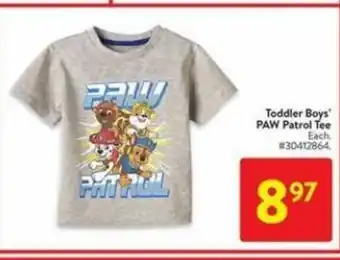 Walmart Toddler boys PAW patrol tee offer