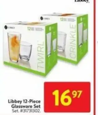 Walmart Libbey 12 piece glassware set offer