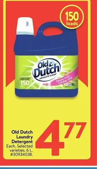 Walmart Old dutch laundry detergent offer
