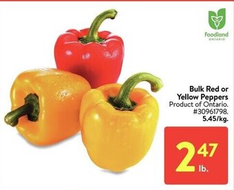 Walmart Bulk red or yellow peppers offer
