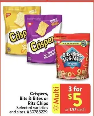 Walmart Crispers, bits & bites or ritz chips offer