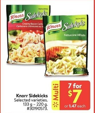 Walmart Knorr sidekicks offer