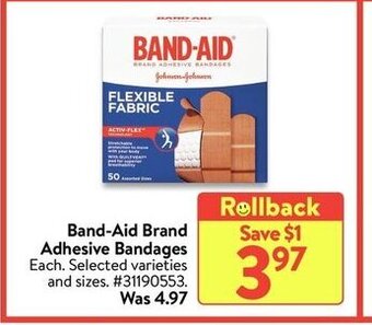 Walmart Band-aid brand adhesive bandages offer