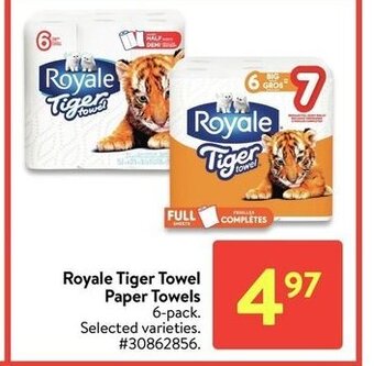 Walmart Royale tiger towel paper towels offer