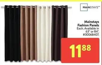 Walmart Mainstays fashion panels offer