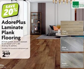 Home Hardware Adoreplus laminate plank flooring offer