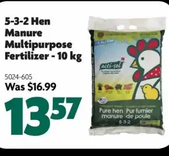 Home Hardware 5-3-2 Hen manure multipurpose fertilizer offer