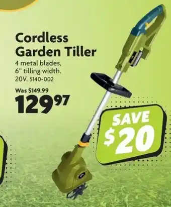 Home Hardware Cordless garden tiller offer