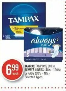 Shoppers Drug Mart Tampax offer