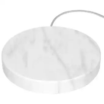 Best Buy Einova Charging Stone 10W Wireless Charging Pad - White Marble offer