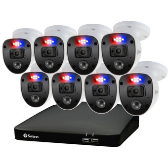 Best Buy Swann Enforcer Wired HD DVR Security System with 8 Bullet 1080p FHD Cameras - White/Black offer